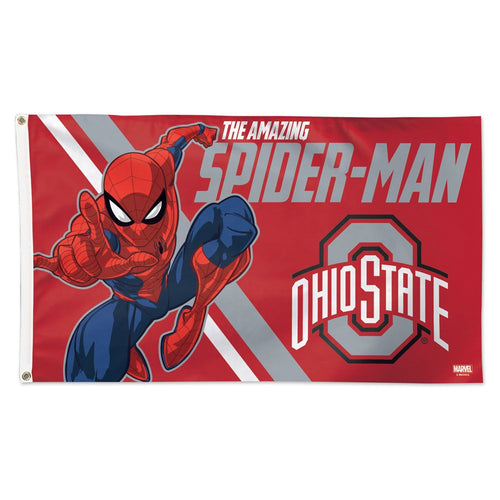 Ohio State Buckeyes Spiderman Deluxe Flag - 3'x5'