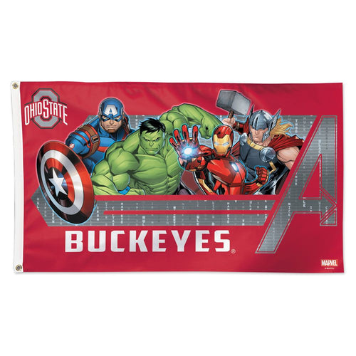 Ohio State Buckeyes Marvel's Avengers Deluxe Flag - 3'x5'
