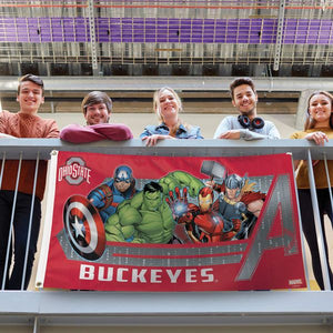 Ohio State Buckeyes Marvel's Avengers Deluxe Flag - 3'x5'