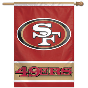 San Francisco 49ers Wordmark Vertical Flag - 28"x40"