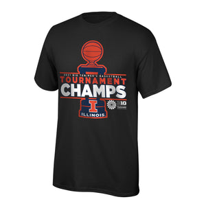 Illinois Fighting Illini 2021 BIG10 Basketball Tournament Champions Locker Room Shirt