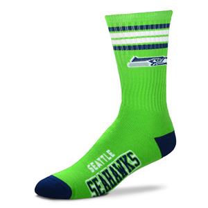 Seattle Seahawks - 4 Stripe Deuce Socks