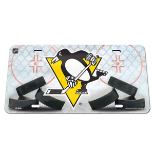 Pittsburgh Penguins Hockey Rink Acrylic License Plate