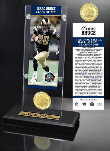 Randy Moss Minnesota Vikings 2018 Pro Football HOF Induction Ticket & Bronze Coin Acrylic Desk Top
