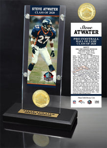 Steve Atwater Denver Broncos 2020 HOF Bronze Coin Ticket Acrylic