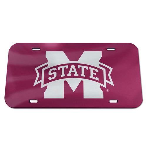 Mississippi State Bulldogs Maroon Chrome Acrylic License Plate