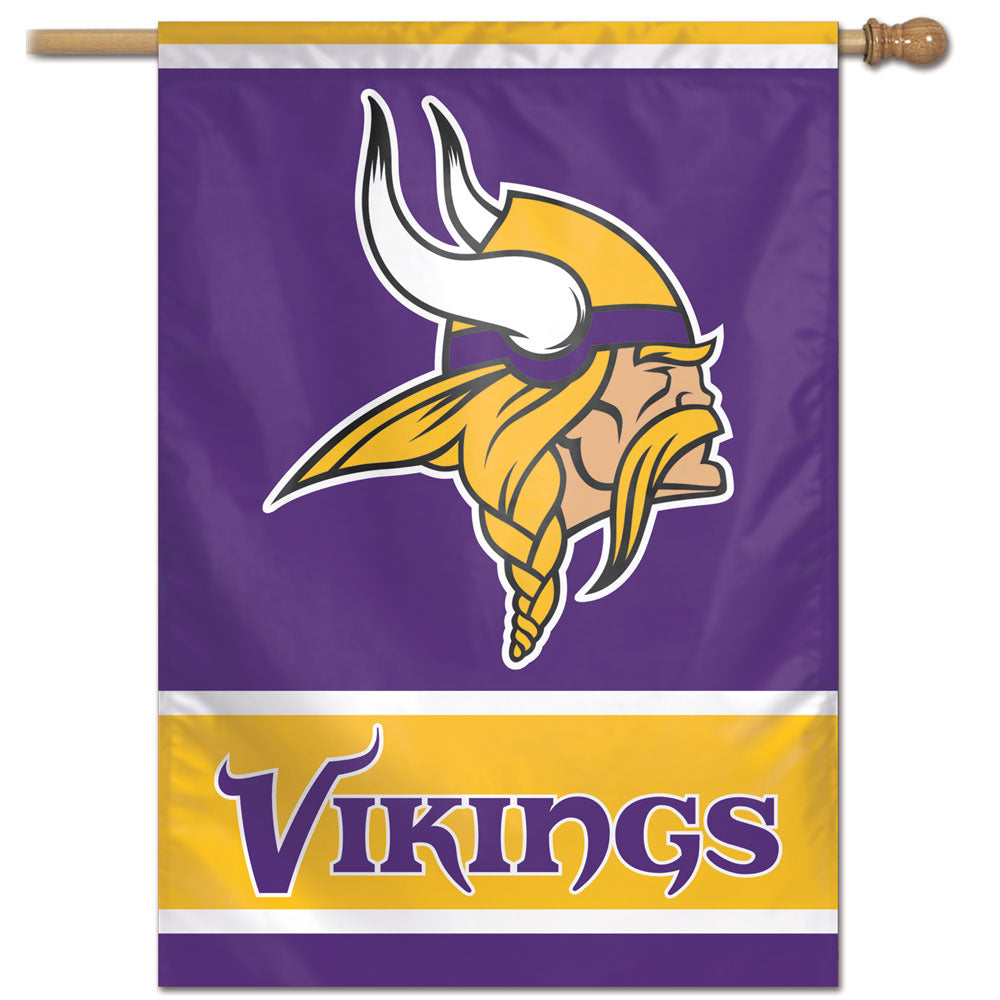 Minnesota Vikings Wordmark Vertical Flag - 28