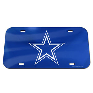 Dallas Cowboys Blue Chrome Acrylic License Plate