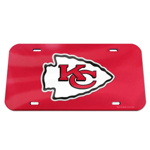 Kansas City Chiefs Red Chrome Acrylic License Plate