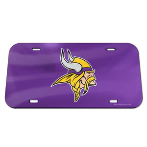 Minnesota Vikings Purple Chrome Acrylic License Plate