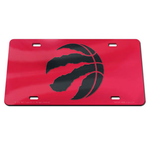Toronto Raptors Red Chrome Acrylic License Plate