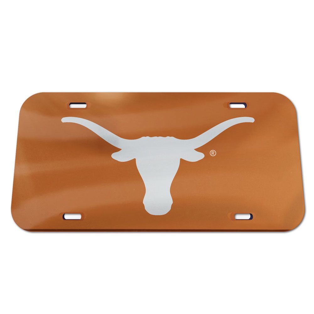 Texas Longhorns Burnt Orange Acrylic License Plate