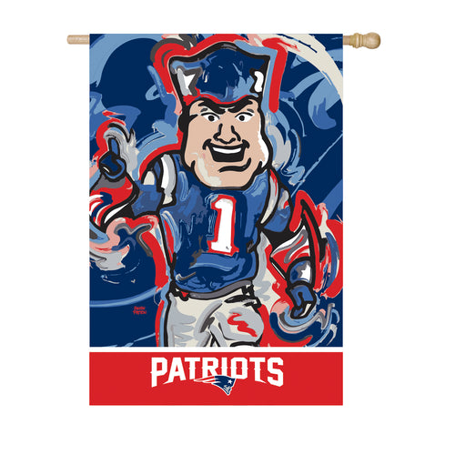 New England Patriots Mascot House Flag