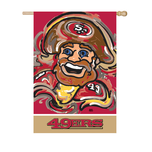 San Francisco 49ers Mascot House Flag