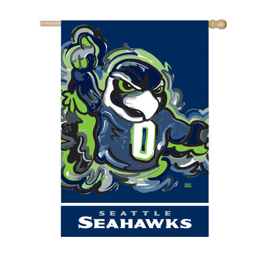 Seattle Seahawks Mascot House Flag