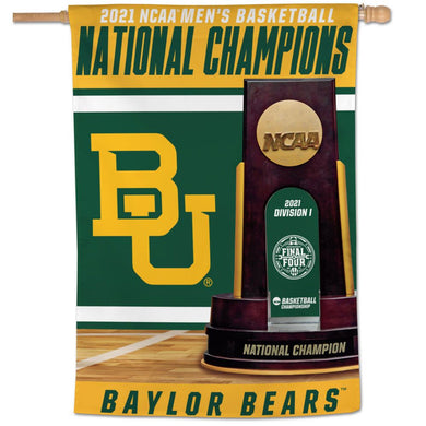 Baylor Bears 2021 NCAA Men's Basketball National Champions Vertical Flag