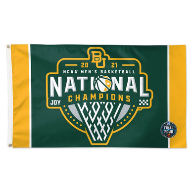 Baylor Bears 2021 NCAA Men's Basketball National Champions Deluxe Flag -3'x5'
