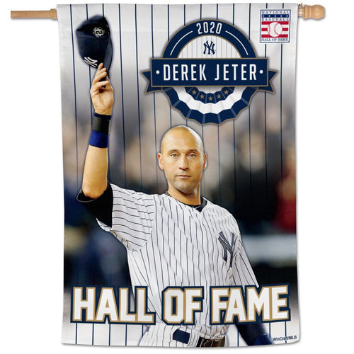 Derek Jeter New York Yankees Hall Of Fame Vertical Flag - 28