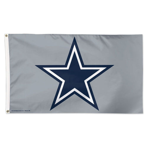 Dallas Cowboys Gray Deluxe Flag - 3'x5'