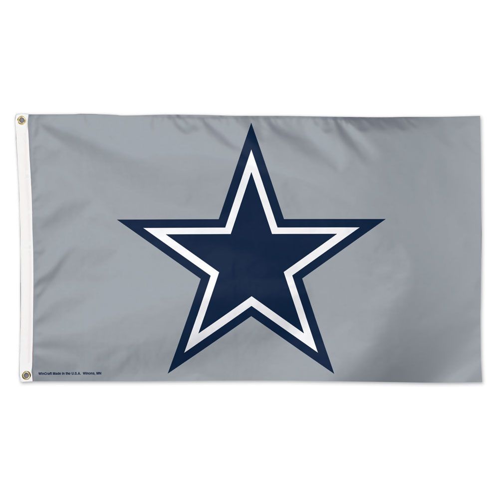 Dallas Cowboys Gray Deluxe Flag - 3'x5'