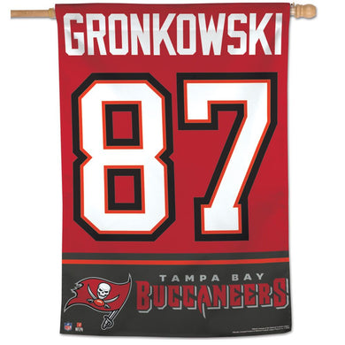 Rob Gronkowski Tampa Bay Buccaneers #87 Jersey Vertical Flag 