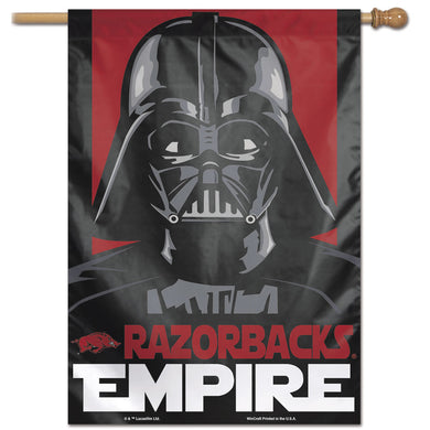 Arkansas Razorbacks Star Wars Darth Vader Vertical Flag