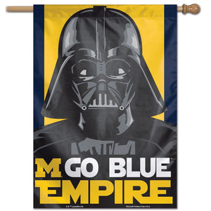 Michigan Wolverines Star Wars Darth Vader Vertical Flag - 28" X 40"