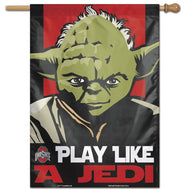 Ohio State Buckeyes Star Wars Yoda Vertical Flag - 28"x40"