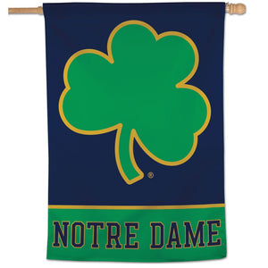 Notre Dame Fighting Irish Shamrock Vertical Flag - 28" X 40"