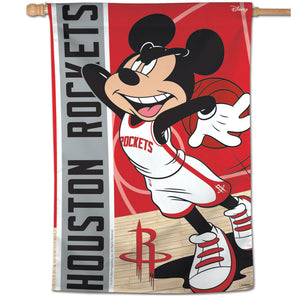 Houston Rockets Mickey Mouse Vertical Flag 28"x40"                                                          