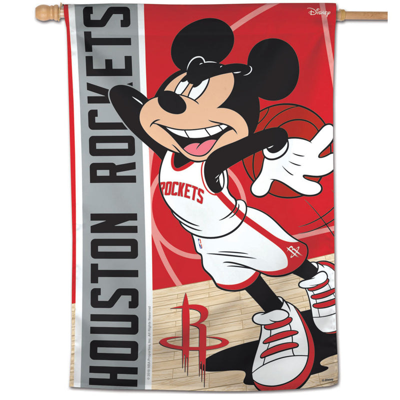 Houston Rockets Mickey Mouse Vertical Flag 28x40 – Sports Fanz