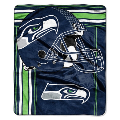 Seattle Seahawks Raschel Touchback Design Blanket - 50
