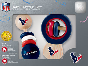 Houston Texans Baby Rattles Set, NFL Baby Rattles