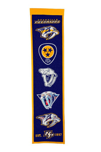 Nashville Predators Heritage Banner - 8"x32"