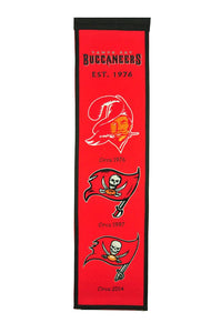 Tampa Bay Buccaneers Heritage Banner - 8"x32"
