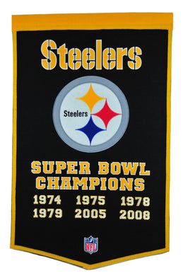 pittsburgh steelers super bowl champions dynasty wool banner
