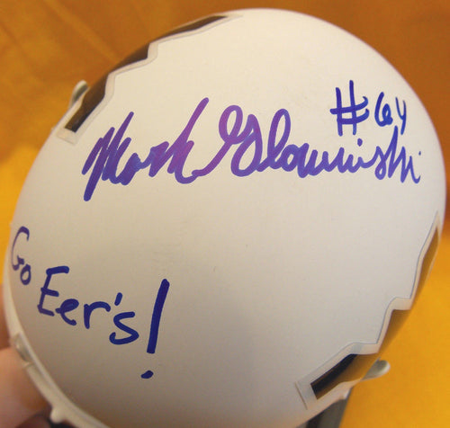 wvu football, mark glowinski autograph 