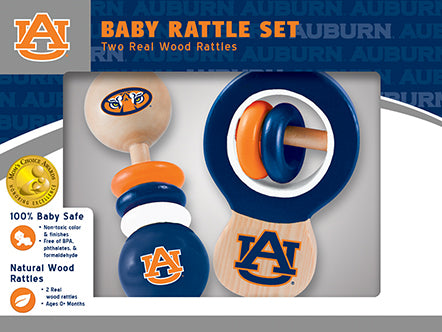 Auburn Tigers Baby Rattle Set