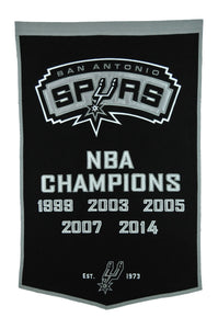San Antonio Spurs Dynasty Wool Banner - 24"x36"