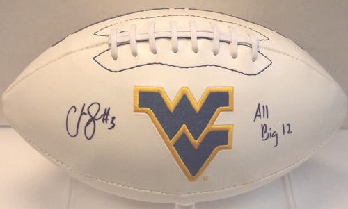 wvu football, charles sims autograph 