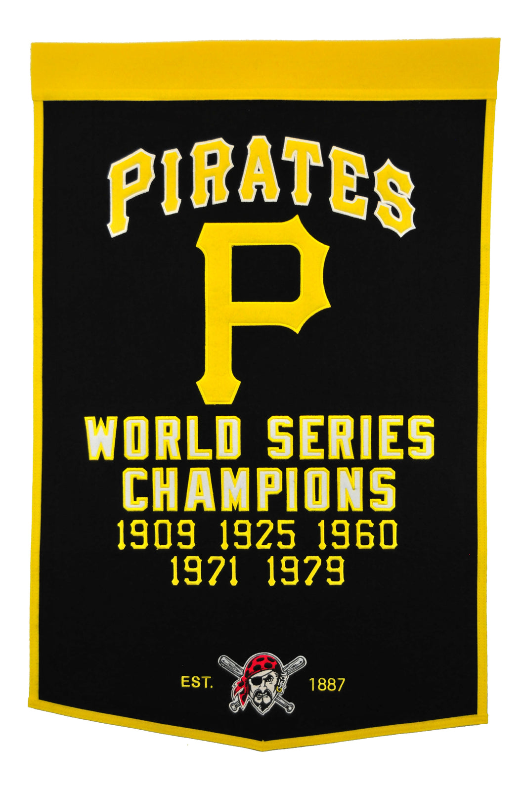 pittsburgh pirates world series champions wool dynasty banners 