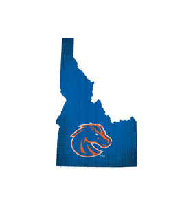 Boise State Broncos State Wood Sign