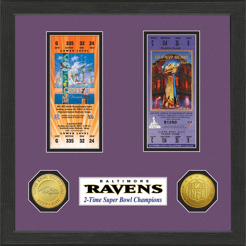 49ers Super Bowl Ticket and Game Coin Collection Framed