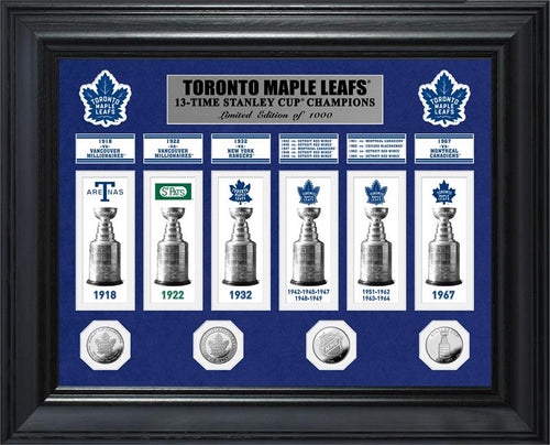 Toronto Maple Leafs 13-Time Stanley Cup Champions Deluxe Gold Coin & Banner Collection