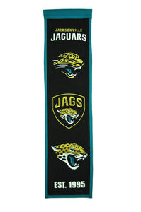 Jacksonville Jaguars Heritage Banner - 8"x32"