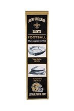 New Orleans Saints Stadium Evolution Heritage Banner - 8"x32"