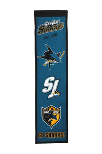San Jose Sharks Heritage Banner - 8"x32"