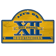 wvu football, wvu basketball, wvu big 12 wood sign 