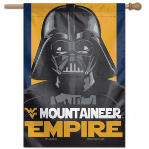 West Virginia Mountaineers Star Wars Darth Vader Vertical Flag - 28"x40"