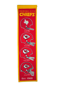 Kansas City Chiefs Heritage Banner - 8"x32"